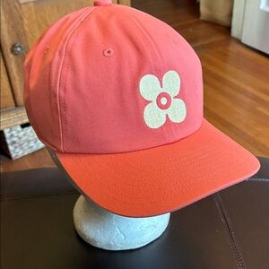 Patagonia Coral Pink Flower Logo Baseball Cap